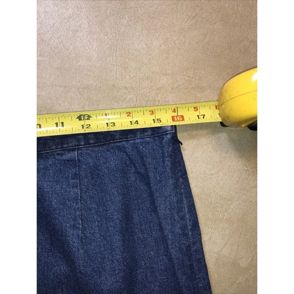 Vintage Jean Denim Skirt Embroidered Christmas Westbound Long Vented Modest - Picture 7 of 10
